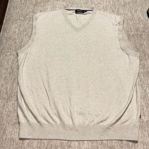 Men's XXL Nautica Oatmeal sleeveless sweater vest V neck
